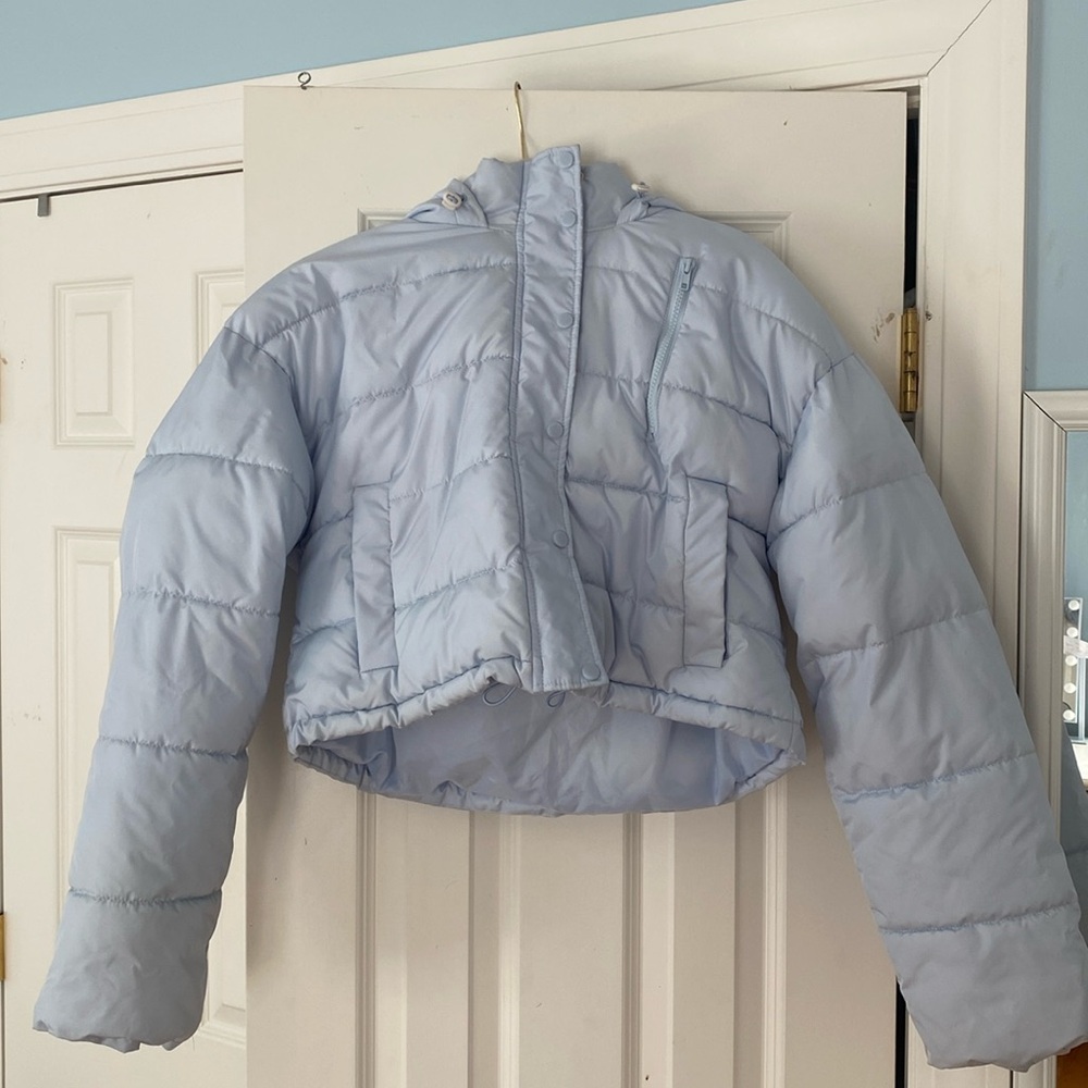 LA Hearts cropped puffer jacket